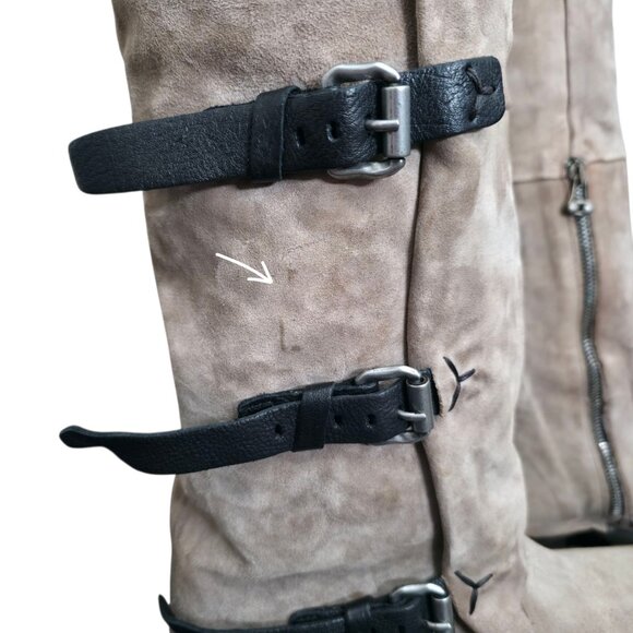 A.S. 98 Shaylynn Tatum Boot Taupe Suede Knee High Size 38 - Picture 14 of 16